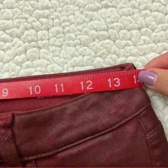 DL1961 Florence Mid Rise Merlot Coated Ultrasculpt Skinny Ankle Jeans Size 28 - Picture 16 of 16